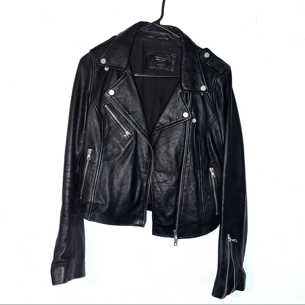 black authentic leather jacket